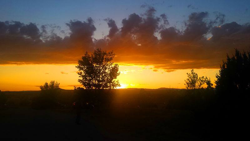 Sunset from our Santa Fe Campground