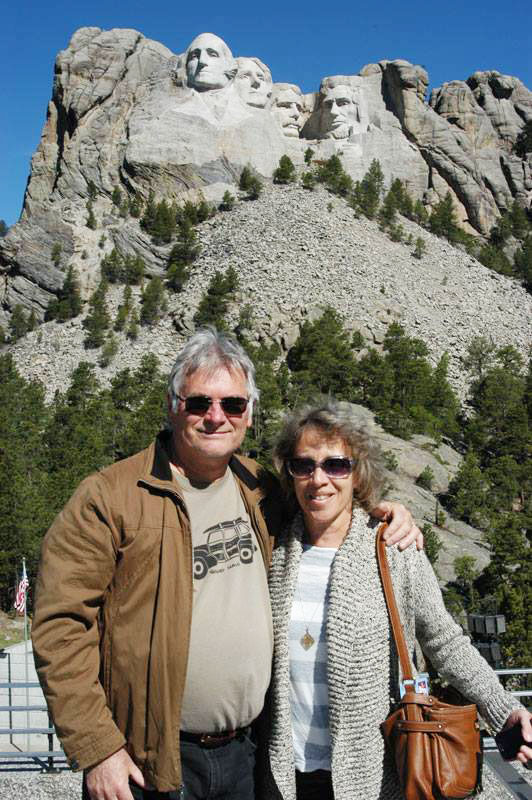 Here we are visiting Mount Rushmore.