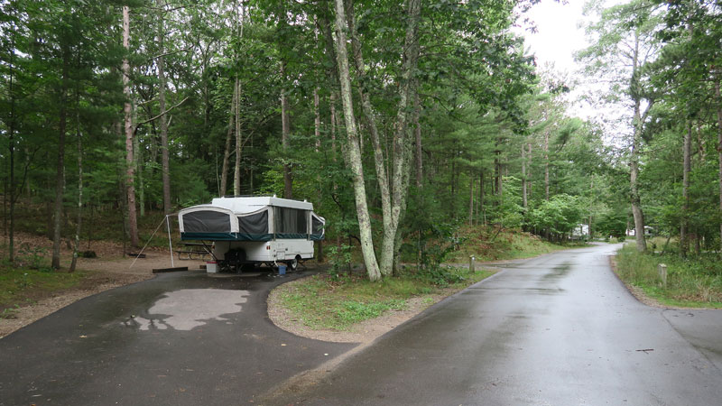 Pull-through campsite