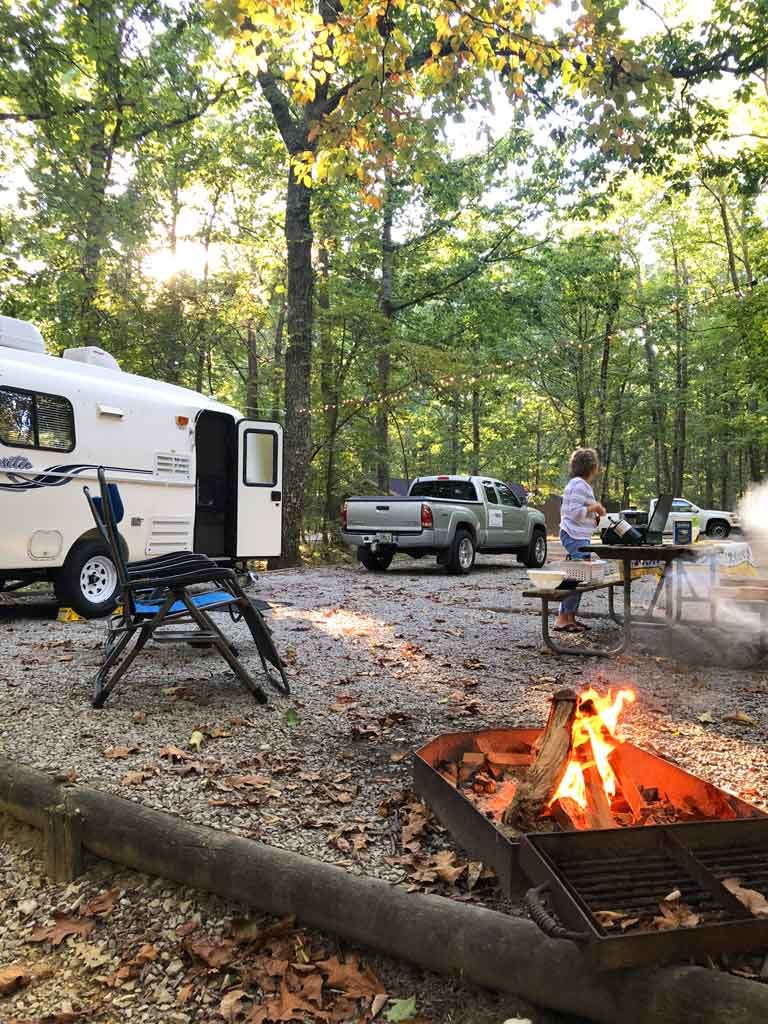 The campground at Monte Sano State Park in Huntsville, Alabama