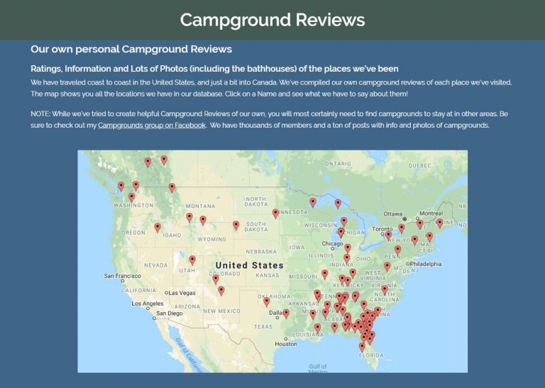 Our Campground Reviews